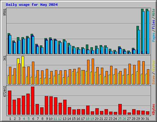 Daily usage for May 2024