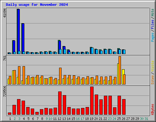 Daily usage for November 2024