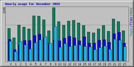 Hourly usage for December 2022