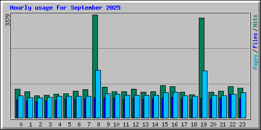 Hourly usage for September 2025