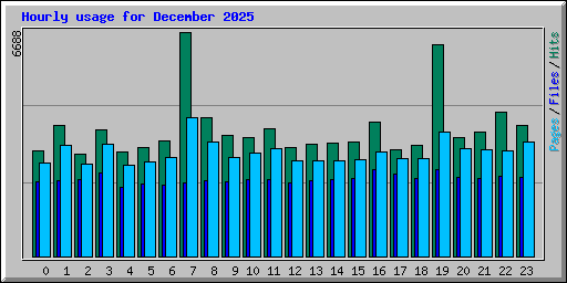 Hourly usage for December 2025