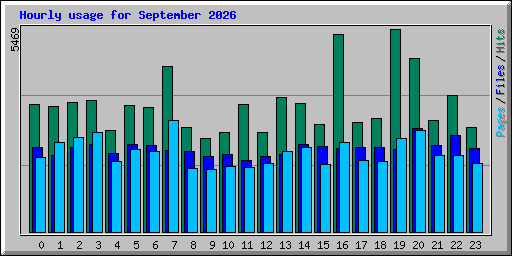 Hourly usage for September 2026